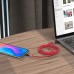 Мягкий силиконовый кабель MicroUSB Hoco X48 Soft silicone charging 2.4A 1m Red