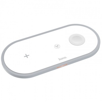 Беспроводная зарядка Hoco CW24 Handsome 3-in-1 White