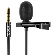 Микрофон петличный Hoco DI02 Clip microphone для телефона, камеры AUX (3.5mm) 2m Black