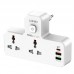 Сетевой фильтр разветвитель LDNIO SC2311 HUB 2 розетки + Type-C 20W (для iPhone) + USB 18W QC + USB 2.4A + фонарик