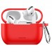 Чехол для Apple Airpods Pro с карабином Usams US-BH568 Silicone Protective Cover Red