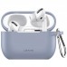 Чехол для Apple Airpods Pro с карабином Usams US-BH568 Silicone Protective Cover Purple