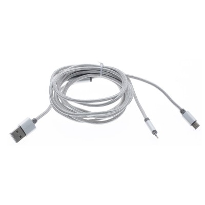 Кабель 2in1 Joyroom S-M326 Lightning+Micro 1.5M Silver