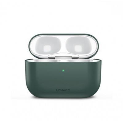 Чехол для Apple Airpods Pro Usams US-BH569 Ultra-thin Silicone Protective Cover Green
