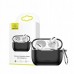 Чехол для Apple Airpods Pro с карабином Usams US-BH568 Silicone Protective Cover Black