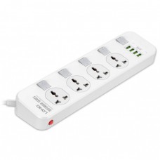 Сетевой удлинитель Ldnio SC4408 Port Multi Plug Extension Cord with 4-USB Outlets White