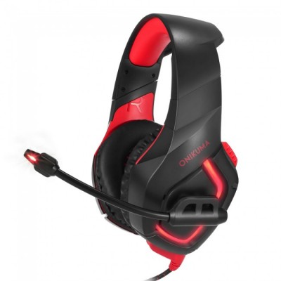 Наушники игровые Onikuma K1-B с микрофоном Black-Red