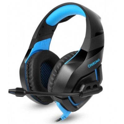 Наушники игровые Onikuma K1-B с микрофоном Black-Blue
