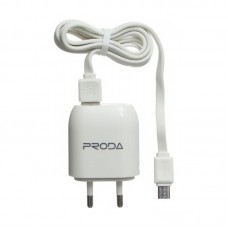 Сетевое зарядное устройство Remax 2USB 2.1A + Micro USB Cable RP-U21 White