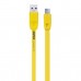 Кабель Remax RC-001m Full Speed MicroUSB Flat 1M Yellow