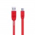 Кабель Remax RC-001m Full Speed MicroUSB Flat 1M Red