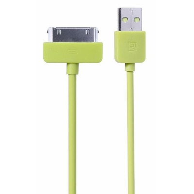Кабель Remax Light round для iPhone 4 1M Green