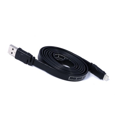 Кабель Remax Lightning Ruller flat Black