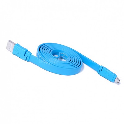 Кабель Remax Lightning Ruller flat Blue