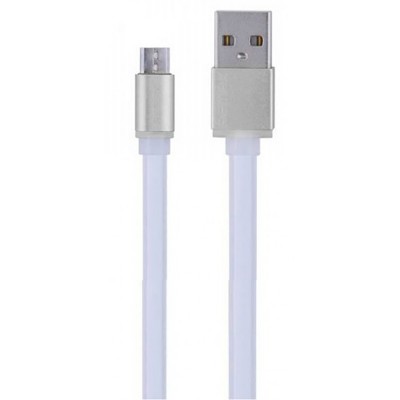 Кабель Remax Colourful Micro-USB flat 005m 1M White