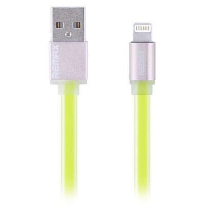 Кабель Remax Colourful Lightning flat 005i Green