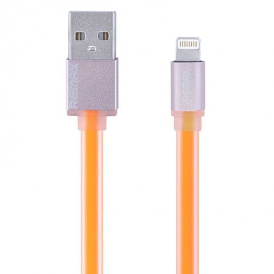 Кабель Remax Colourful Lightning flat 005i Orange