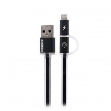Кабель 2-in-1 Remax Aurora RC-020t Micro-USB+Lightning Black