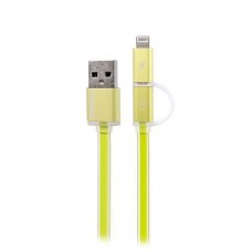 Кабель 2-in-1 Remax Aurora RC-020t Micro-USB+Lightning Green