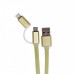 Кабель 2-in-1 Remax Aurora RC-020t Micro-USB+Lightning Green