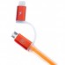 Кабель 2-in-1 Remax Aurora RC-020t Micro-USB+Lightning Orange