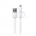 Кабель 2-in-1 Remax Aurora RC-020t Micro-USB+Lightning Silver