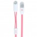 Кабель 2-in-1 Remax RC-025T Twins Cable Lightning-microUSB-USB 1m Pink