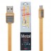 Кабель синхронизации Remax Platinum RC-044m MicroUSB 1 м Gold