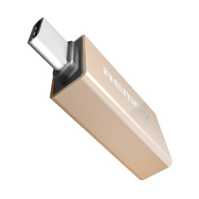 Переходник Remax USB(F) to Type-C (M) RA-OTG1 Gold