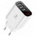 Сетевое зарядное устройство Baseus Mirror Lake Intelligent Digital Display (3USB, 3.4A) White