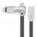 Кабель 2-in-1 Rock Type C+Micro USB Cobblestone 1M Black