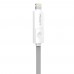 Кабель 2-in-1 Rock Micro USB+Lightning Flat 1M 2.1A Tarnish