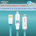 Кабель 2-in-1 Rock Micro USB+Lightning Flat 1M 2.1A Blue