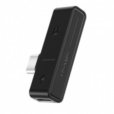 Переходник Usams US-SJ386 AU12 (Type-C+3.5mm) Charging and Audio Adapter Black