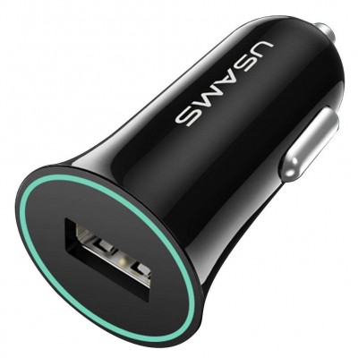Автомобильное зарядное устройство Usams US-CC036 (1USB 1.2А) Black