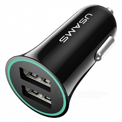 Автомобильное зарядное устройство Usams US-CC013 (2USB 2.1А) Black