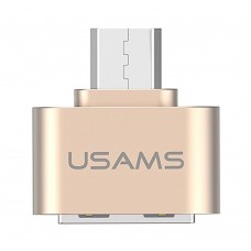 Переходник Usams Micro OTG US-SJ009 Gold