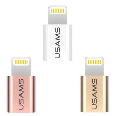 Переходник Usams micro USB to apple US-SJ014 Gold