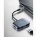 Переходник Usams US-SJ146 Type-C to USB 3.0mm RJ45 (kilomega) adapter Grey