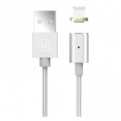 Кабель USB Usams US-SJ132 Магнитный Lightning Silver