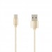 Кабель Usams US-SJ030 Type-C 2.0 Braided Wire Cable - U-Knit Series 1m Gold