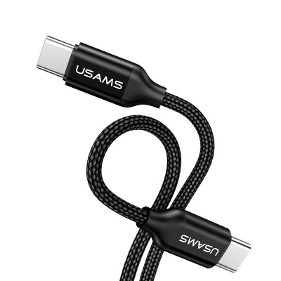 Кабель Usams US-SJ171 Type-C 3.0 Nylon Braided Cable - U-pino 1.2m Black