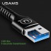 Кабель Usams US-SJ171 Type-C 3.0 Nylon Braided Cable - U-pino 1.2m Black