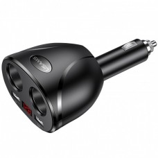 Зарядное устройство для телефона в авто Usams US-CC099 C16 96W (2 USB и 2 прикуривателя) Black