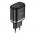 Сетевое зарядное устройство Hoco N3 (комплект с кабелем Type-C) 1USB, QC3.0 Black