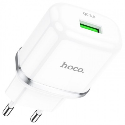 Сетевое зарядное устройство Hoco N3 Special single port (1USB, QC3.0) White