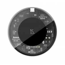 Беспроводная зарядка Baseus Simple Wireless Charger 15W (Version for Type-C) Transparent Black