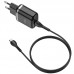 Сетевое зарядное устройство Hoco N3 (комплект с кабелем MicroUSB) 1USB, QC3.0 Black