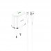 Сетевое зарядное устройство Hoco N3 (комплект с кабелем MicroUSB) 1USB, QC3.0 White