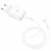 Сетевое зарядное устройство Hoco N2 (комплект с кабелем Type-C) 1USB, 2,1A White